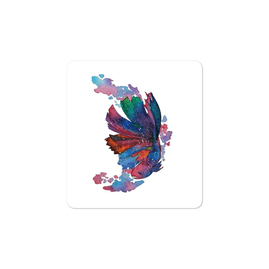 Evocative Fighting Fish Sticker